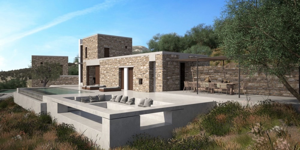 Peloponnese Rocky Element Stone Villa
